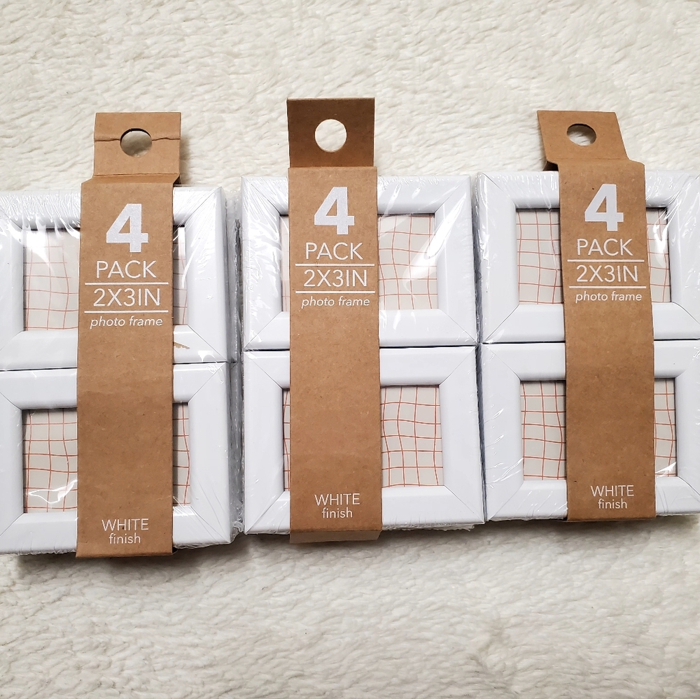 White 2x3 Photo Frames Pack of 4 3set